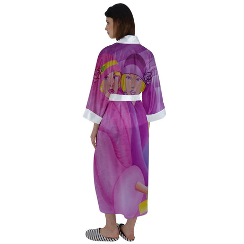 pbp Maxi Satin Kimono - bathrobes - Sharon Tatem LLC.