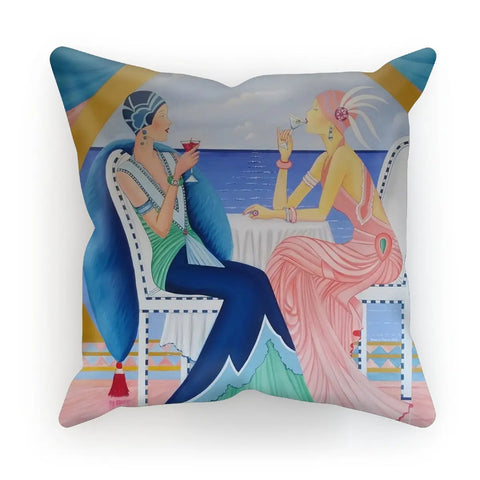 Art Deco Cruising Women Cushion - Homeware - Sharon Tatem LLC.
