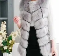 Winter Super Long Faux Fur Vest for Women Fluffy Fake Fur Coat Jacket Outwear - fur coat fake fur vest - Sharon Tatem LLC.