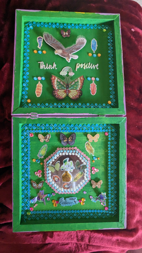 Mythic Wishbox Oil Painting Briena In Green Heroin Maiden Sharon Tatem's Wish Boxes Bringing Your Dreams to Life -  - Sharon Tatem LLC.