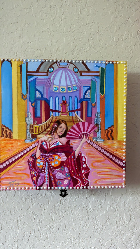 Mythic Wishbox Oil Painting Ginchiyo Maiden Sharon Tatem's Wish Boxes Bringing Your Dreams to Life -  - Sharon Tatem LLC.
