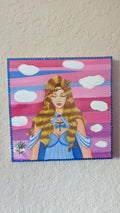 Painting Oil on Wood Panel Painting Nimue in Pink  Womplay Games King Of Thrones -  - Sharon Tatem LLC.