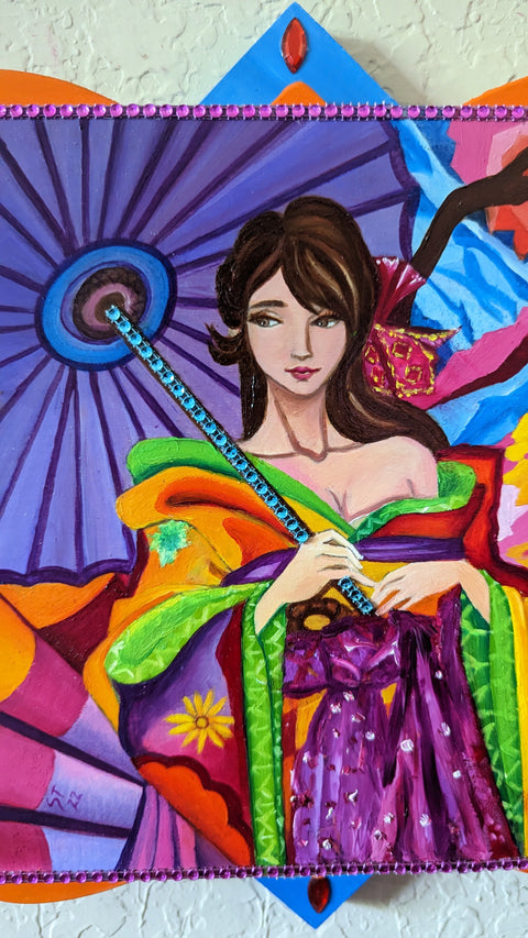 Painting Oil on Wood Panel Womplay Games Nohimue King Of Thrones -  - Sharon Tatem LLC.