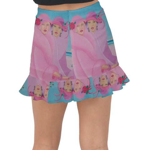 Palm Beach Ladies Fishtail Mini Chiffon Skirt - skirts - Sharon Tatem LLC.