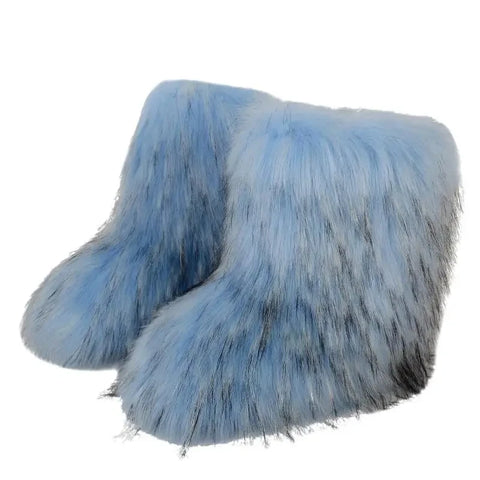 Faux Fur Boots Fashion Winter Shoe Women's Winter Fluffy Faux Fox Fur Boots Woman Plush Warm Snow Boots Luxury Footwear Girls' Furry Fur Bottes Fashion - Faux Fur Boots Fashion Winter Shoe Women's Winter Fluffy Faux Fox Fur Boots Woman Plush Warm Snow Boots Luxury Footwear Girls' Furry Fur Bottes Fashion - Sharon Tatem LLC.