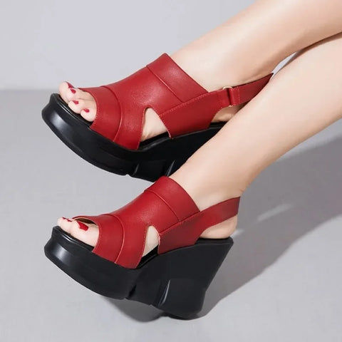 fun Sandals Summer Women's Sandals Fashion All-match Wedge Heel Women Casual Open Toe Sandals Roman Platform Women's Shoes - Sandals fun sandals junior sandals - Sharon Tatem LLC.