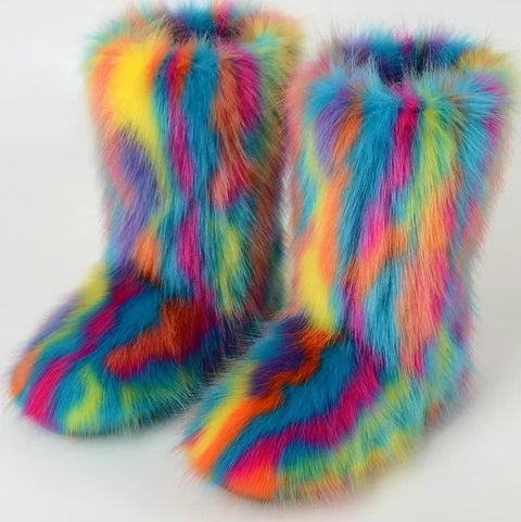 Faux Fur Boots Fashion Winter Shoe Women's Winter Fluffy Faux Fox Fur Boots Woman Plush Warm Snow Boots Luxury Footwear Girls' Furry Fur Bottes Fashion - Faux Fur Boots Fashion Winter Shoe Women's Winter Fluffy Faux Fox Fur Boots Woman Plush Warm Snow Boots Luxury Footwear Girls' Furry Fur Bottes Fashion - Sharon Tatem LLC.