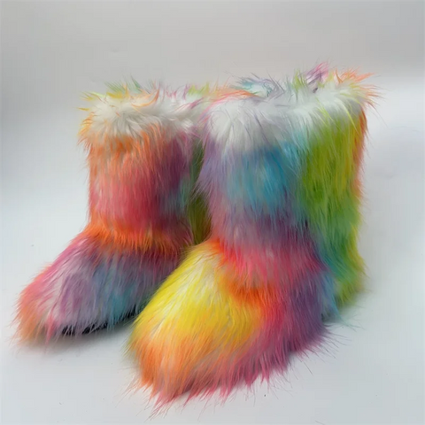 Faux Fur Boots Fashion Winter Shoe Women's Winter Fluffy Faux Fox Fur Boots Woman Plush Warm Snow Boots Luxury Footwear Girls' Furry Fur Bottes Fashion - Faux Fur Boots Fashion Winter Shoe Women's Winter Fluffy Faux Fox Fur Boots Woman Plush Warm Snow Boots Luxury Footwear Girls' Furry Fur Bottes Fashion - Sharon Tatem LLC.