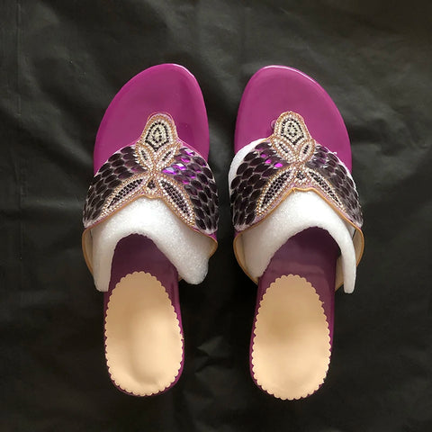 Rhinestone Sandals Water Diamond Slippers For Women Summer Outwear, Low Heel Bohemian Beach Shoes, Holiday Flip Flops, Sandals Wholesale -  - Sharon Tatem LLC.