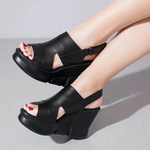 fun Sandals Summer Women's Sandals Fashion All-match Wedge Heel Women Casual Open Toe Sandals Roman Platform Women's Shoes - Sandals fun sandals junior sandals - Sharon Tatem LLC.
