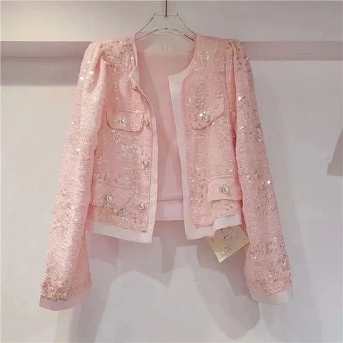 Georgeous Women's Jacket with Sequins High Quality Excellent Fit Long Sleeved Stylish Socialite Versatile Slim Jacket - Georgeous Women's Jacket - Sharon Tatem LLC.