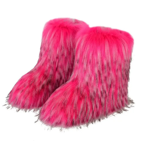 Faux Fur Boots Fashion Winter Shoe Women's Winter Fluffy Faux Fox Fur Boots Woman Plush Warm Snow Boots Luxury Footwear Girls' Furry Fur Bottes Fashion - Faux Fur Boots Fashion Winter Shoe Women's Winter Fluffy Faux Fox Fur Boots Woman Plush Warm Snow Boots Luxury Footwear Girls' Furry Fur Bottes Fashion - Sharon Tatem LLC.