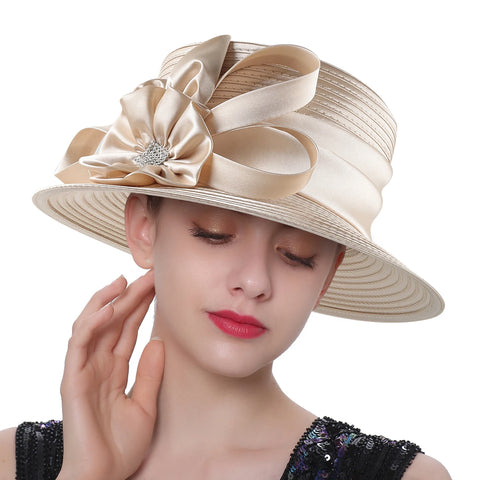 Amazing Satin Hats Newest Women Satin Cloth Flower Church Hat Elegant Photography Top Hat Fashion Female Banquet Fascinator Wedding Formal Hats - Amazing Satin Hats Newest Women Satin Cloth Flower Church Hat Elegant Photography Top Hat Fashion Female Banquet Fascinator Wedding Formal Hats - Sharon Tatem LLC.