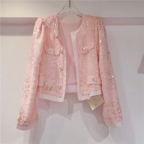 Georgeous Women's Jacket with Sequins High Quality Excellent Fit Long Sleeved Stylish Socialite Versatile Slim Jacket - Georgeous Women's Jacket - Sharon Tatem LLC.