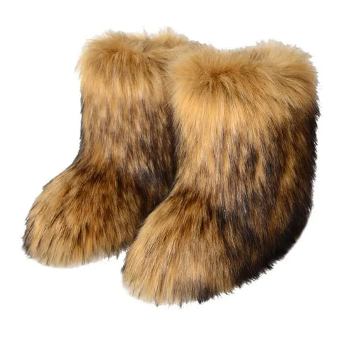 Faux Fur Boots Fashion Winter Shoe Women's Winter Fluffy Faux Fox Fur Boots Woman Plush Warm Snow Boots Luxury Footwear Girls' Furry Fur Bottes Fashion - Faux Fur Boots Fashion Winter Shoe Women's Winter Fluffy Faux Fox Fur Boots Woman Plush Warm Snow Boots Luxury Footwear Girls' Furry Fur Bottes Fashion - Sharon Tatem LLC.