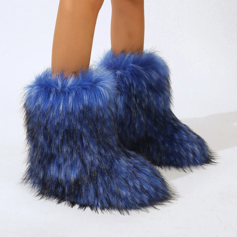 Faux Fur Boots Fashion Winter Shoe Women's Winter Fluffy Faux Fox Fur Boots Woman Plush Warm Snow Boots Luxury Footwear Girls' Furry Fur Bottes Fashion - Faux Fur Boots Fashion Winter Shoe Women's Winter Fluffy Faux Fox Fur Boots Woman Plush Warm Snow Boots Luxury Footwear Girls' Furry Fur Bottes Fashion - Sharon Tatem LLC.