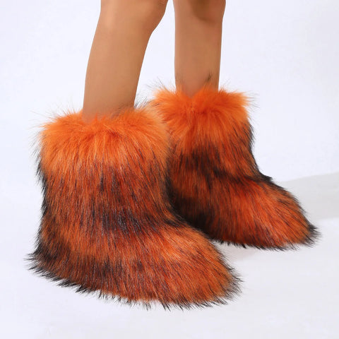 Faux Fur Boots Fashion Winter Shoe Women's Winter Fluffy Faux Fox Fur Boots Woman Plush Warm Snow Boots Luxury Footwear Girls' Furry Fur Bottes Fashion - Faux Fur Boots Fashion Winter Shoe Women's Winter Fluffy Faux Fox Fur Boots Woman Plush Warm Snow Boots Luxury Footwear Girls' Furry Fur Bottes Fashion - Sharon Tatem LLC.