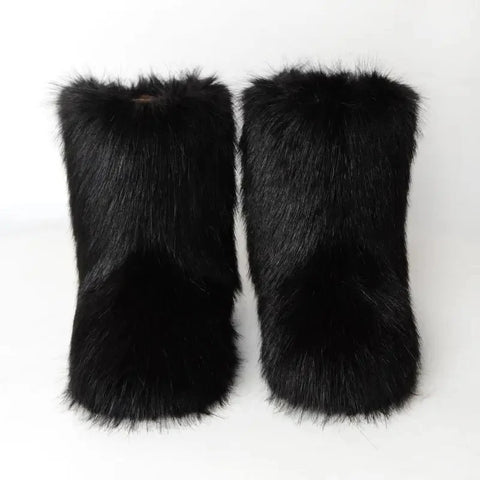 Faux Fur Boots Fashion Winter Shoe Women's Winter Fluffy Faux Fox Fur Boots Woman Plush Warm Snow Boots Luxury Footwear Girls' Furry Fur Bottes Fashion - Faux Fur Boots Fashion Winter Shoe Women's Winter Fluffy Faux Fox Fur Boots Woman Plush Warm Snow Boots Luxury Footwear Girls' Furry Fur Bottes Fashion - Sharon Tatem LLC.