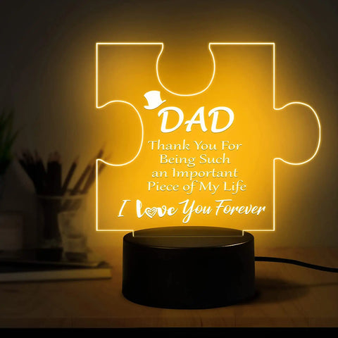 3D Night Light Dad Gifts Lamp to My Dad Gift from Daughter Son for Birthday Gift for Dad Christmas Gifts Night Lamps -  - Sharon Tatem LLC.