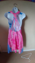 Pink Rose Dress Chiffon Back Beauty Halter Dress - Chiffon Dress Collection - Sharon Tatem LLC.