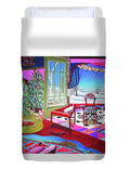 Christmas Painting - Duvet Cover - Duvet Cover - Sharon Tatem LLC.