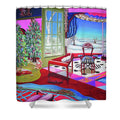 Christmas Painting - Shower Curtain - Shower Curtain - Sharon Tatem LLC.