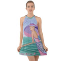 Palm Beach Purple Chiffon Halter Dress Wholesale - Chiffon Dress Collection - Sharon Tatem LLC.