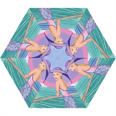 Mini Folding Umbrella Palm Beach Purple Sharon Tatem Fashion - umbrellas - Sharon Tatem LLC.