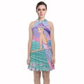 Palm Beach Purple Velvet Halter Neckline Dress - dresses - Sharon Tatem LLC.