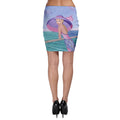 Bodycon Skirt | Palm Beach Purple Print | Sharon Tatem Fashion - skirts - Sharon Tatem LLC.