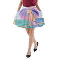 A-Line Pocket Skirt Palm Beach Purple Sharon Tatem Fashion - skirts - Sharon Tatem LLC.