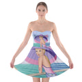 Palm Beach Purple Strapless Bra Top Dress - dresses - Sharon Tatem LLC.