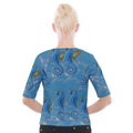 Seahorse Blue Cropped Button Cardigan - FullDress - Sharon Tatem LLC.