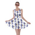 Blue White Seahorse Skater Dress - dresses - Sharon Tatem LLC.
