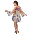 Palm Beach Blue Kimono Sleeves Womens Dress - dresses - Sharon Tatem LLC.
