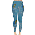 Leggings Seahorse Blue Leggings - leggings-pants - Sharon Tatem LLC.