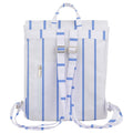 Blue Stripe Flap Top Backpack - reusable-grocery-bags - Sharon Tatem LLC.