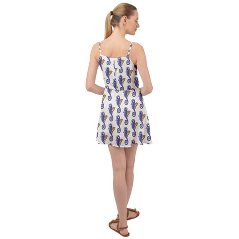 Seahorses dress Summer Time Chiffon Dress - tank-top-and-cami-shirts - Sharon Tatem LLC.
