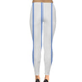 Blue White Stripes Leggings - leggings-pants - Sharon Tatem LLC.