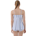 Blue Stripes Babydoll Tankini Set - fashion-tankini-sets - Sharon Tatem LLC.