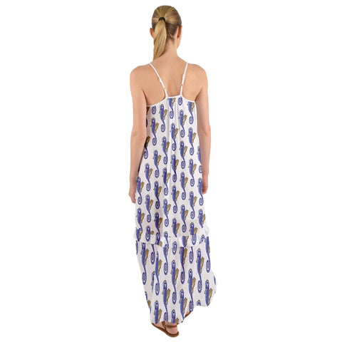 Maxi Ruffle Chiffon Dress | Seahorse Print | Sharon Tatem - FullDress - Sharon Tatem LLC.