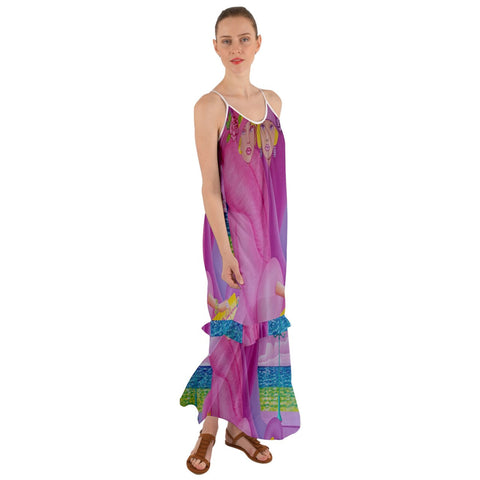 Beach Dress Cami Maxi Ruffle Chiffon Dress - FullDress - Sharon Tatem LLC.