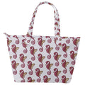 Red Seahorse Pattern Back Pocket Shoulder Bag - reusable-grocery-bags - Sharon Tatem LLC.
