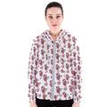 Red Seahorse Pattern Women's Zipper Hoodie - fashion-hoodies - Sharon Tatem LLC.
