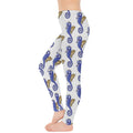 Blue White Seahorse Pattern Leggings - leggings-pants - Sharon Tatem LLC.