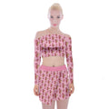 Pink Seahorses Off Shoulder Top with Mini Skirt Set - FullTop - Sharon Tatem LLC.