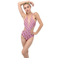 Pink Seahorses Plunging Cut Out Swimsuit - fashion-one-piece-swimsuits - Sharon Tatem LLC.