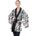 Womens Robe Kimono Oriental Long Sleeve Velvet Kimono - bathrobes - Sharon Tatem LLC.