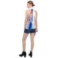 Halter Asymmetric Satin Top Palm Beach Blue - tank-top-and-cami-shirts - Sharon Tatem LLC.