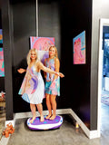 Palm Beach Purple Open Front Chiffon Kimono For Over The Dress - Chiffon Dress Collection - Sharon Tatem LLC.
